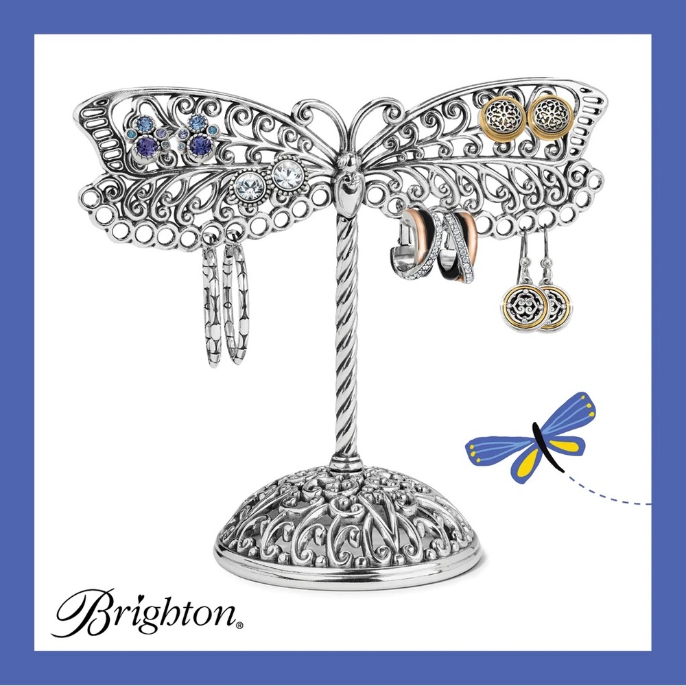 Brighton Silver Butterfly Earring Holder